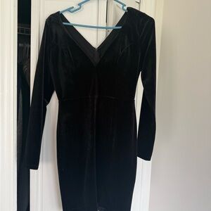 Elegant Black Velvet Dress